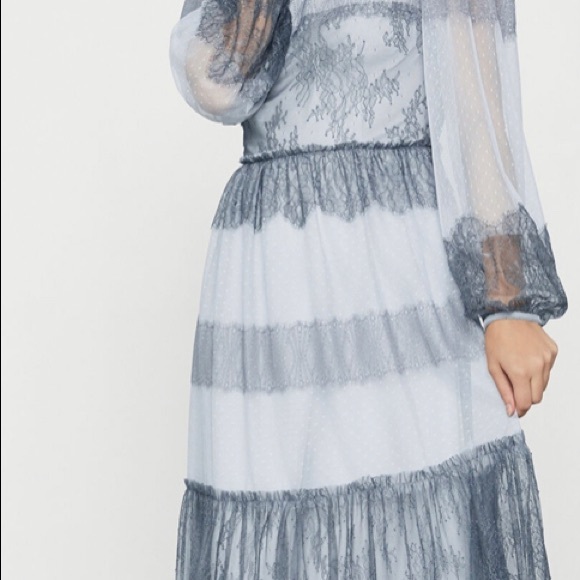 BCBG Maxazria Two-Tone Panel Lace Tulle Dress - Picture 10 of 10